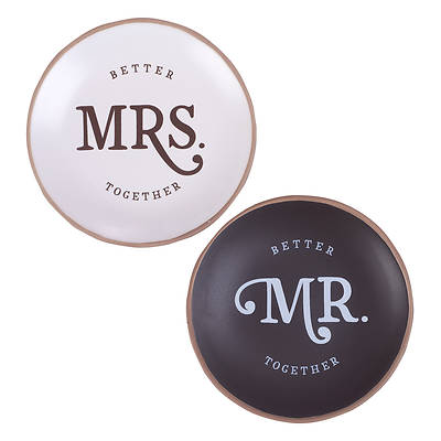 Picture of Better Together - Mr. & Mrs. Trinket and Jewelry Tray Set