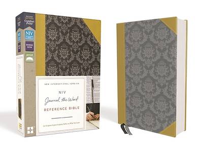 Picture of NIV, Journal the Word Reference Bible, Imitation Leather, Gold/Gray, Red Letter Edition