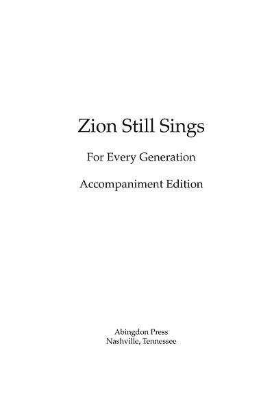 Picture of Zion Still Sings For Every Generation Accompaniment Edition Loose-leaf Pages