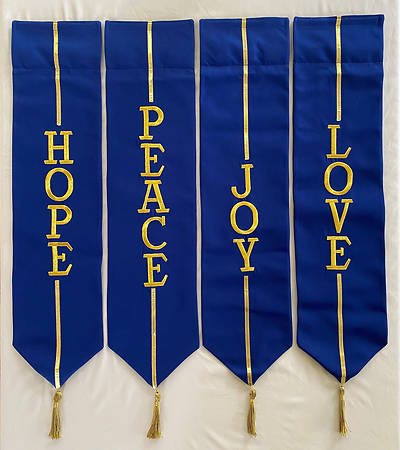 Picture of Advent Wreath Banners - Blue and Gold