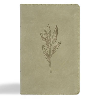 Picture of CSB Large Print Personal Size Reference Bible, Digital Study Edition, Sage Suedesoft Leathertouch, Indexed