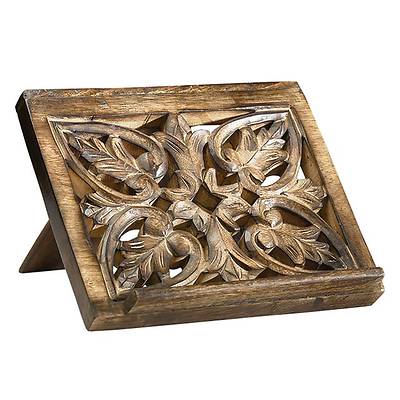 Picture of Ornate Carved Wood Bible/Missal Stand