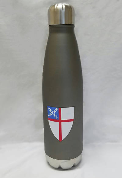 Picture of Stainless Steel Water Bottle with a Colored Episcopal Shield