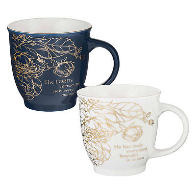 Picture of Mug Set Ceramic 2 PC Floral the Lord