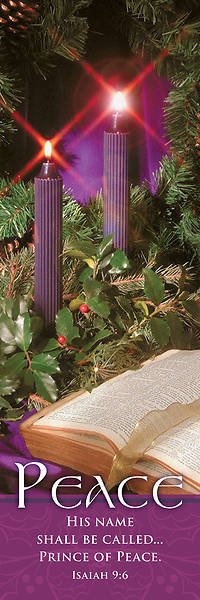 Picture of Peace Bible and Wreath Advent 2' x 6' Banner