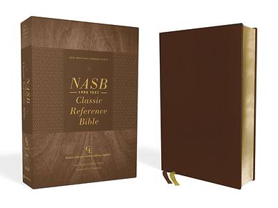 Picture of Nasb, Classic Reference Bible, Genuine Leather, Buffalo, Brown, Red Letter, 1995 Text, Comfort Print