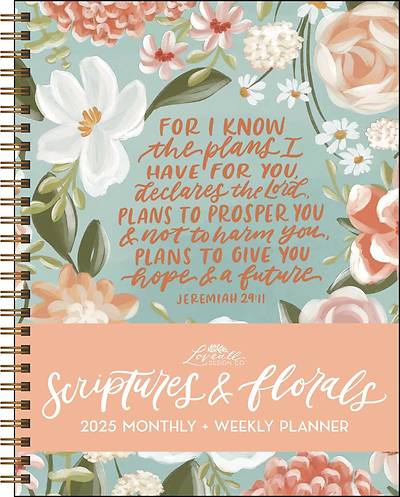Picture of Scriptures and Florals 12-Month 2025 Monthly/Weekly Planner Calendar