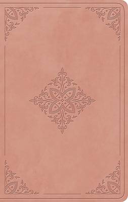 Picture of ESV Giant Print Value Personal Size Bible, Red Letter (Trutone, Blush Rose, Fleur-De-Lis Design)