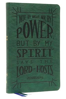 Picture of Nkjv, Thinline Youth Edition Bible, Verse Art Cover Collection, Leathersoft, Green, Red Letter, Comfort Print