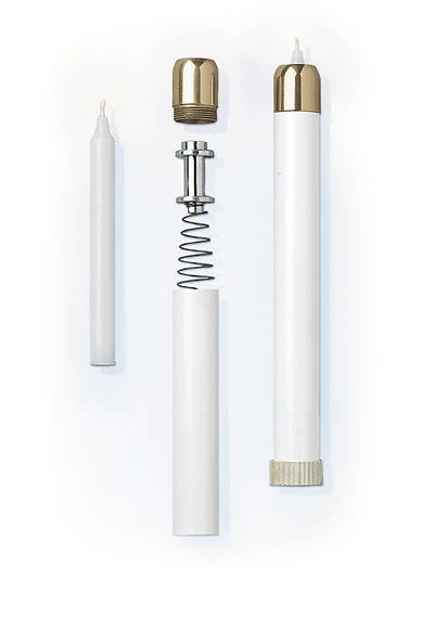 Picture of Artistic RW 12 Brasstone Tube Candle - Pair
