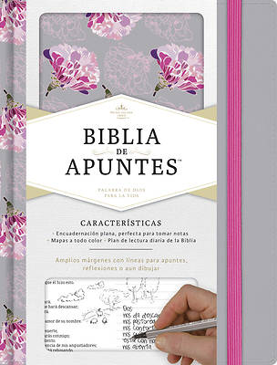 Picture of Rvr 1960 Biblia de Apuntes, Gris y Floreado Tela Impresa