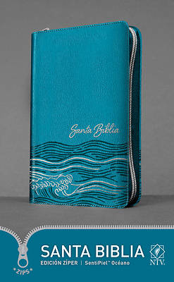 Picture of Santa Biblia Ntv, Edición Zíper, Océano (Sentipiel, Azul Claro)