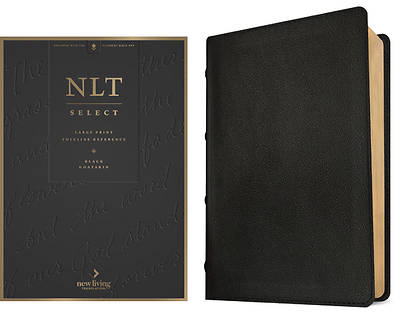 NLT Select Large Print Thinline Reference Bible, Filament Enabled (Goatskin Leather, Black, Red Letter)