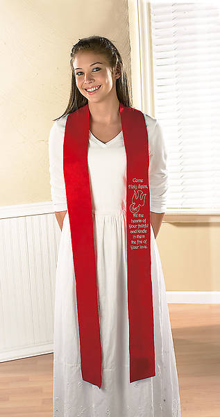 Picture of Come Holy Spirit Confirmation Stole - Red