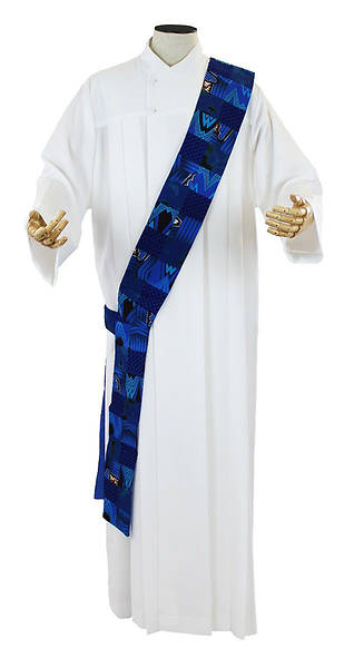 Picture of Amani Litenge Patch Deacon Stole Blue