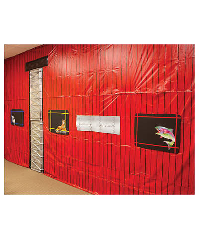 Picture of Vacation Bible School Red Barn Plastic Backdrop