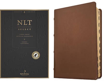 NLT Select Large Print Thinline Reference Bible, Filament Enabled (Goatskin Leather, Brown, Indexed, Red Letter)