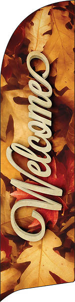 Picture of Welcome Leaf Pile Flag Banner