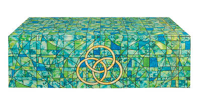 Picture of Symbols of Faith Series Stained Glass Trinity Altar Frontal