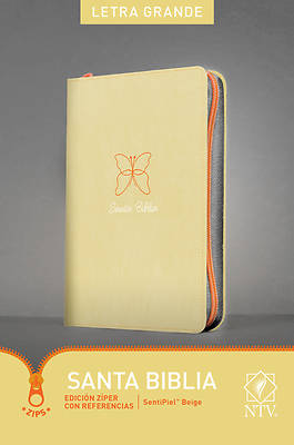 Picture of Santa Biblia Ntv, Edición Zíper Con Referencias, Letra Grande (Letra Roja, Sentipiel, Beige)