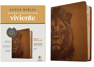 Picture of Biblia de Margen Amplio Ntv Con Filament (Sentipiel, León, Letra Roja)