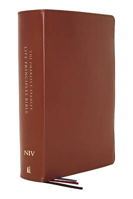 Picture of Niv, Charles F. Stanley Life Principles Bible, 2nd Edition, Genuine Leather, Brown, Thumb Indexed, Comfort Print