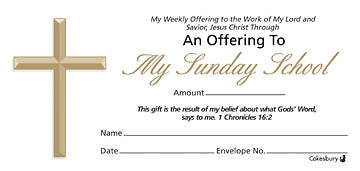 Picture of Sunday School Offering Envelope Bulk Regular (Package of 500)