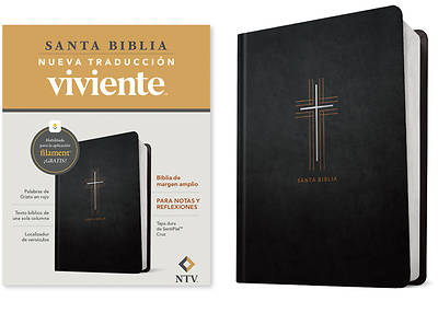 Picture of Biblia de Margen Amplio Ntv Con Filament (Tapa Dura de Sentipiel, Cruz, Letra Roja)