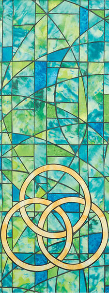 Picture of Symbols of Faith Series Stained Glass Trinity Pulpit Scarf