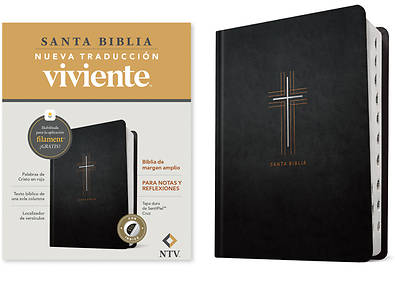 Picture of Biblia de Margen Amplio Ntv Con Filament (Tapa Dura de Sentipiel, Cruz, Índice, Letra Roja)