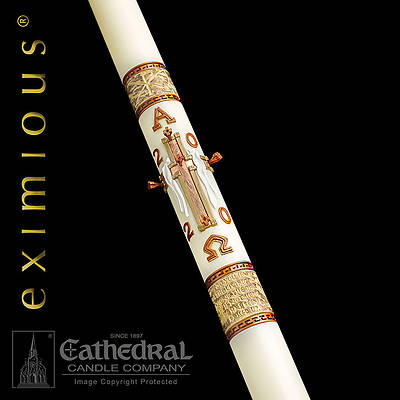 Picture of Cathedral Eximious Luke 24 Paschal Candle 2-3/16" x 48"