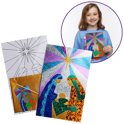 Picture of Vacation Bible School (VBS) 2020 Knights of North Castle Foil Art Nativity (Pkg of 12)