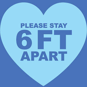 Picture of Stay 6 Feet Apart 15.5"x15.5" Floor Decal Sign - 2 Pack