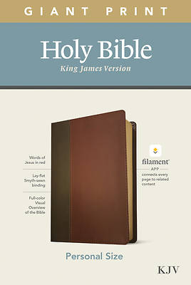 Picture of KJV Personal Size Giant Print Bible, Filament Enabled Edition (Leatherlike, Brown/Mahogany)