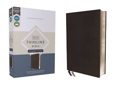 Picture of Niv, Thinline Bible, Passaggio Setting, Leathersoft, Black, Red Letter, Comfort Print