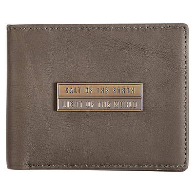 Picture of Genuine Full Grain Leather Rfid Blocking Scripture Wallet for Men