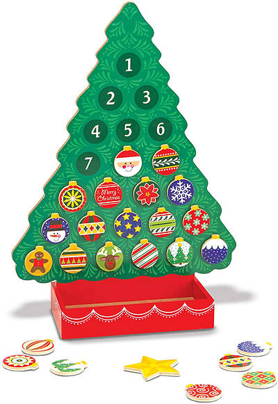 Picture of Melissa & Doug Countdown to Christmas Wooden Advent Calendar - Magnetic Tree, 25 Magnets