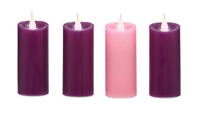 Picture of 4 PC LED Advent Votives 4.5"H X 2"D