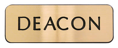 Picture of Contemporary Engraved Gold Deacon BadgeMagnet Pin