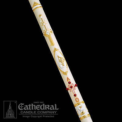 Picture of Cathedral Ornamented Paschal Candle 3-1/2" x 60"