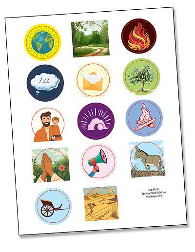Cokesbury Kids Big Faith Spring 2026 All Ages Activity Stickers (Pkg of 6)