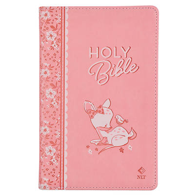 Picture of NLT Keepsake Holy Bible for Baby Girls Baptism Easter, New Living Translation, Pink