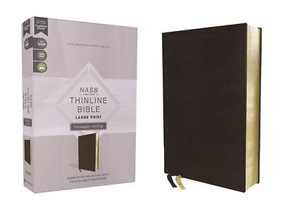 Picture of Nasb, Thinline Bible, Large Print, Passaggio Setting, Leathersoft, Black, Red Letter, 1995 Text, Comfort Print