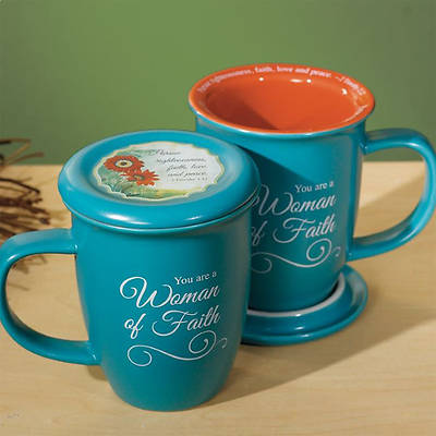 Picture of Woman of Faith Mug and Coaster Set
