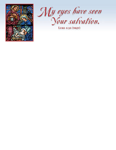 Picture of Behold the Christ Child Christmas Letterhead