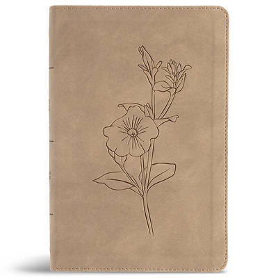 CSB Personal Size Giant Print Bible, Digital Study Edition, Earth Suedesoft Leathertouch, Indexed