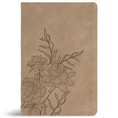 CSB Large Print Thinline Bible, Digital Study Edition, Earth Suedesoft Leathertouch