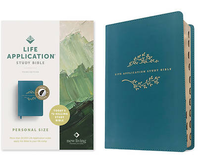 Picture of NLT Life Application Study Bible, Third Edition, Personal Size (Leatherlike, Teal Blue, Indexed, Red Letter)