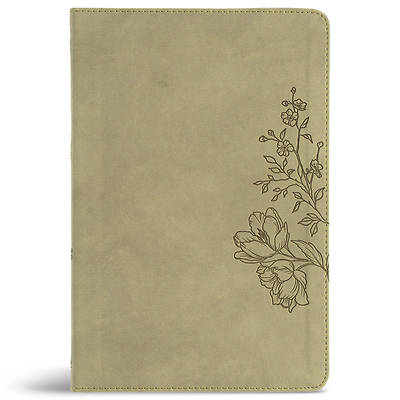 CSB Large Print Thinline Bible, Digital Study Edition, Sage Suedesoft Leathertouch