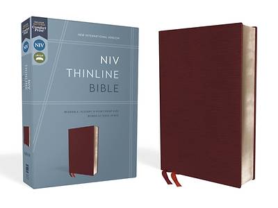 Picture of NIV, Thinline Bible, Bonded Leather, Burgundy, Red Letter Edition